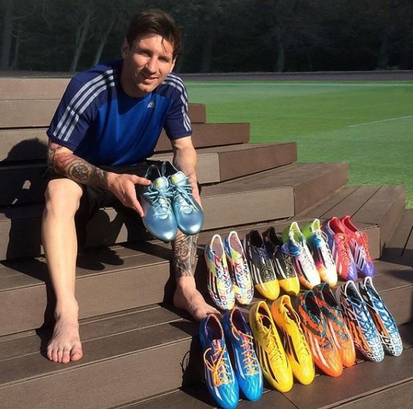 Bộ sưu tập giày bóng đá độc nhất từng được Messi sở hữu