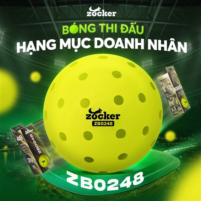 Zocker tài trợ 1.000 bóng ZB0248 - Bóng thi đấu hạng mục Doanh nhân Quốc tế tại Pickleball World Cup 2026