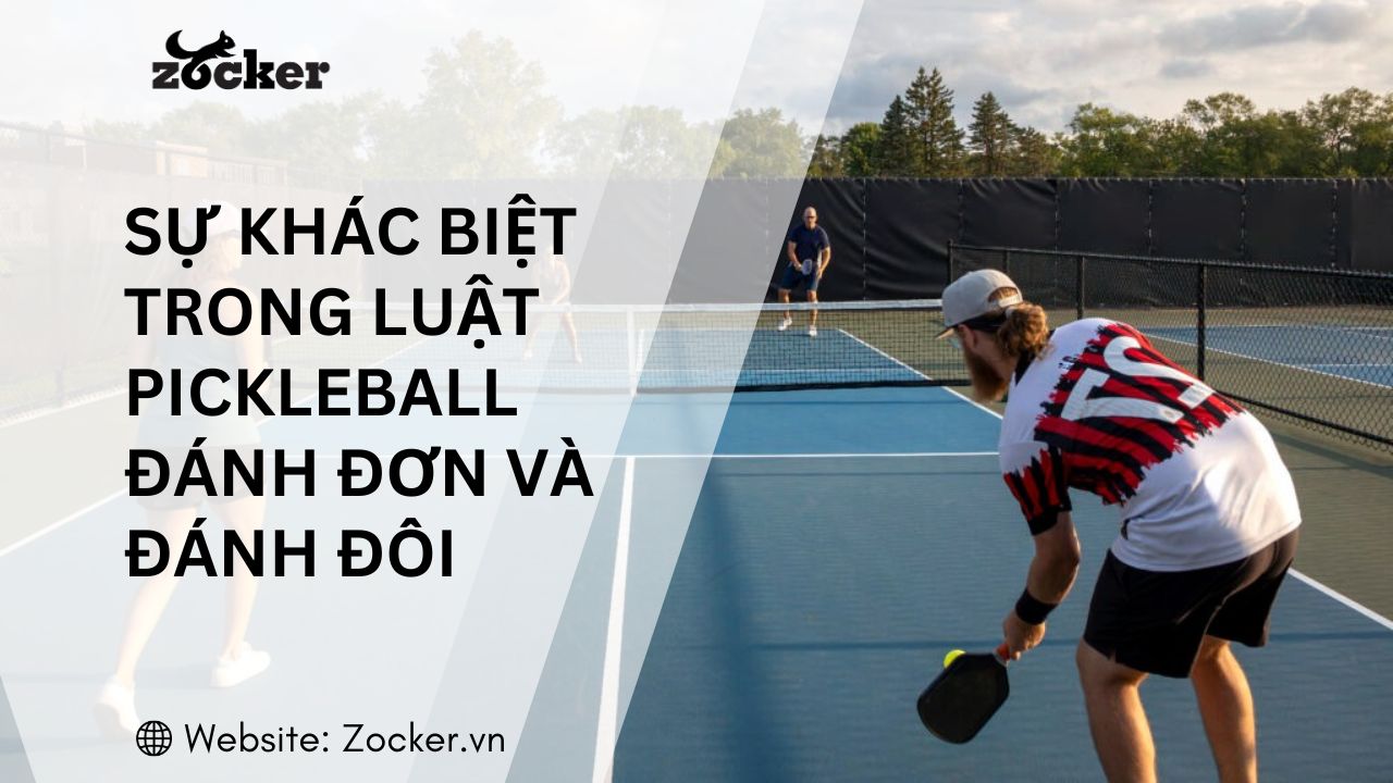 Sự khác biệt trong pickleball đánh đơn và đôi