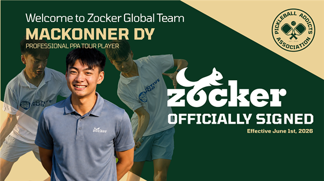 Zocker Global Team chính thức ký kết với tài năng pickleball Canada Mackonner Dy