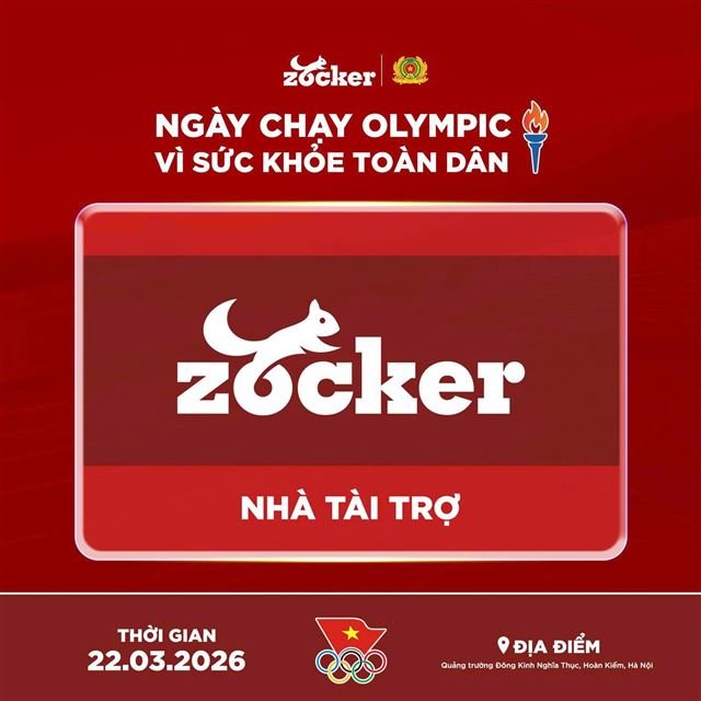 ZOCKER ĐỒNG HÀNH CÙNG NGÀY CHẠY OLYMPIC VÌ AN NINH TỔ QUỐC NĂM 2026