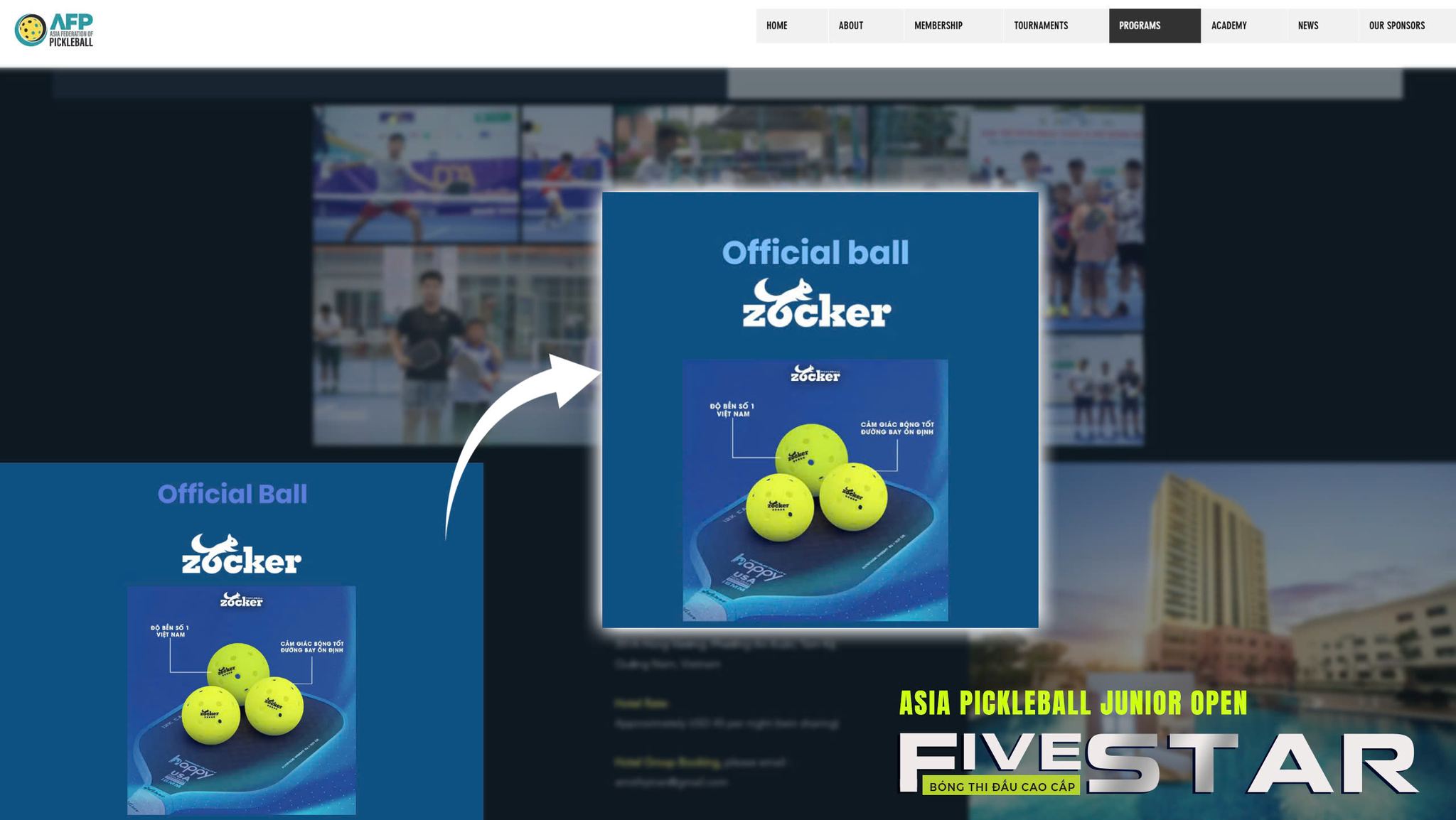 Bóng Zocker Five Star được sử dụng trong 2 giải đấu APUN & APJN 2025