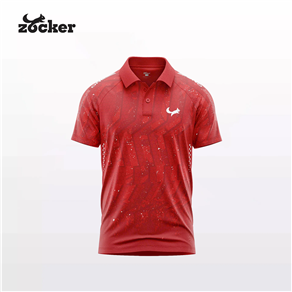 Áo Thi Đấu Pickleball Zocker Power One – Cổ bẻ – Đỏ