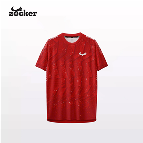 Áo Thi Đấu Pickleball Zocker Power One – Cổ tròn – Đỏ