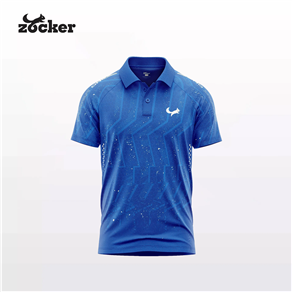 Áo Thi Đấu Pickleball Zocker Power One – Cổ bẻ – Xanh dương