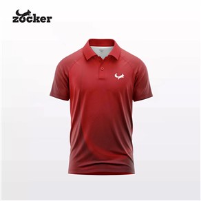 Áo Thi Đấu Pickleball Zocker Aspire Signature – Cổ bẻ – Đỏ