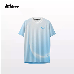 Áo Thi Đấu Pickleball Zocker Aspire Signature – Cổ tròn – Xanh nhạt