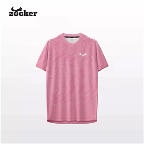 Áo Thi Đấu Pickleball Zocker Power One – Cổ tròn – Hồng