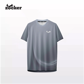 Áo Thi Đấu Pickleball Zocker Aspire Signature – Cổ tròn – Xám