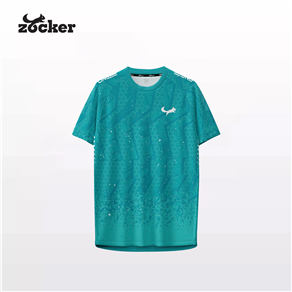 Áo Thi Đấu Pickleball Zocker Power One – Cổ tròn – Xanh lá cây