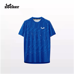 Áo Thi Đấu Pickleball Zocker Power One – Cổ tròn – Xanh dương