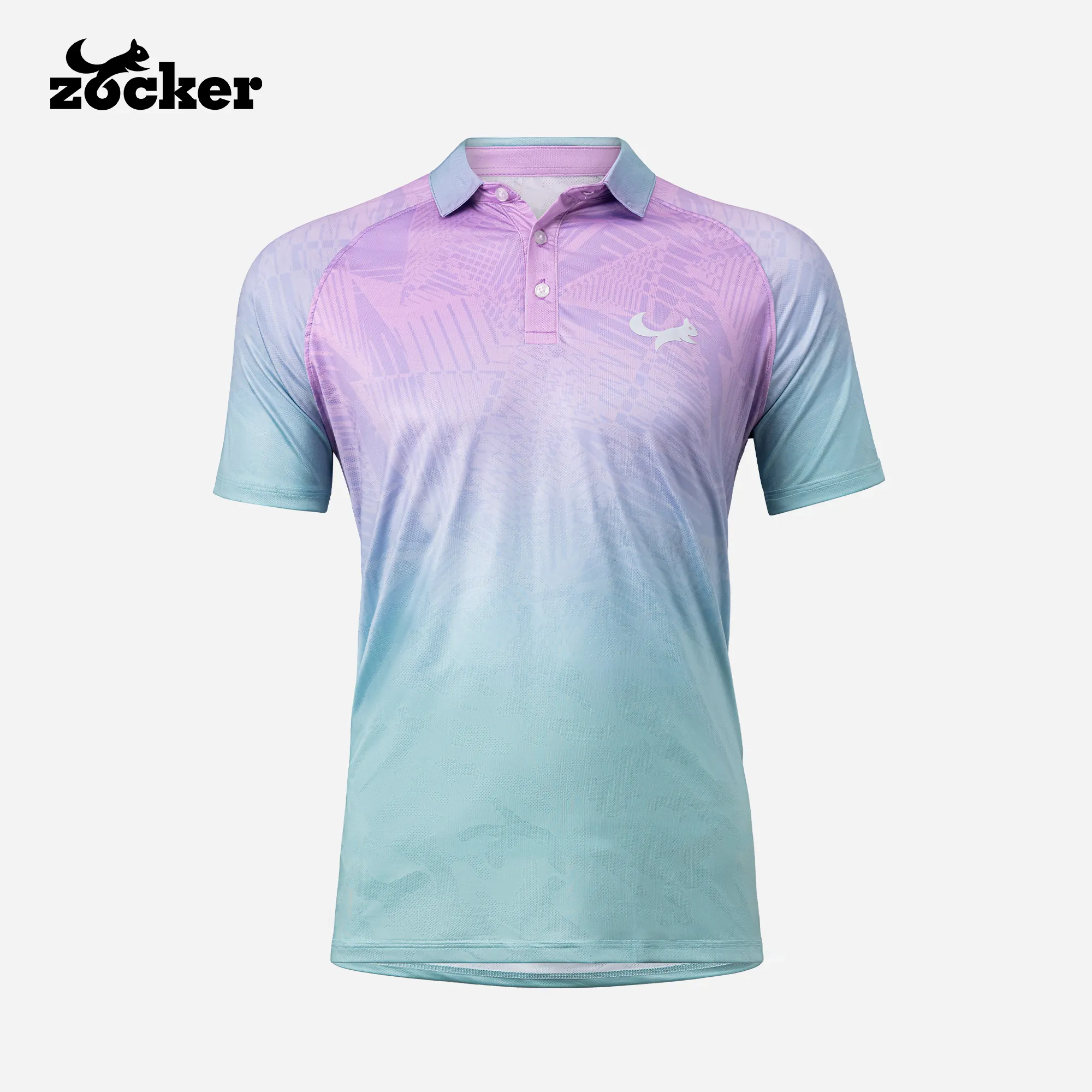 Áo Thi Đấu Pickleball Zocker JAC06 – Cổ bẻ – Tím