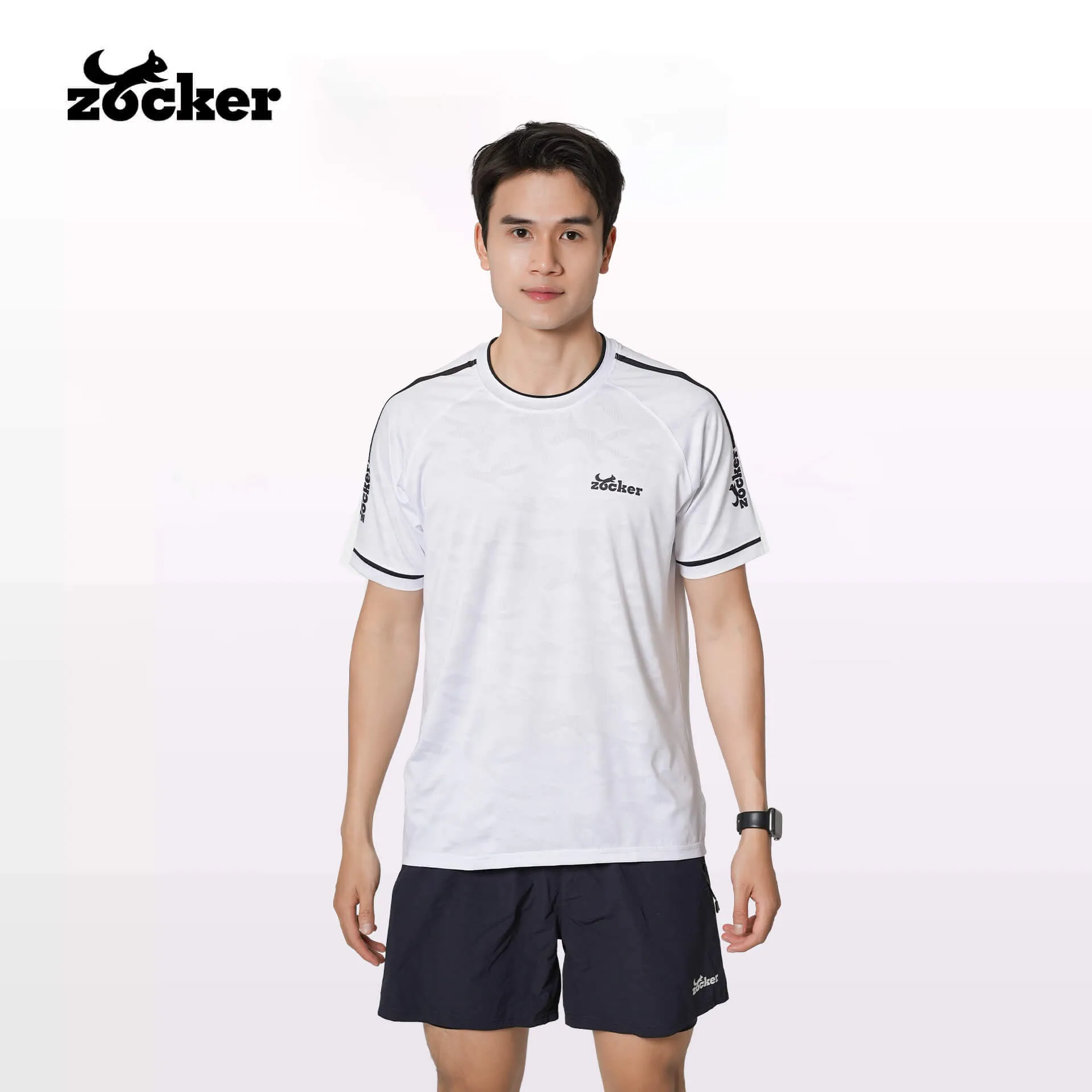 Áo Thi Đấu Pickleball Zocker JAC01 Nam - Màu Trắng