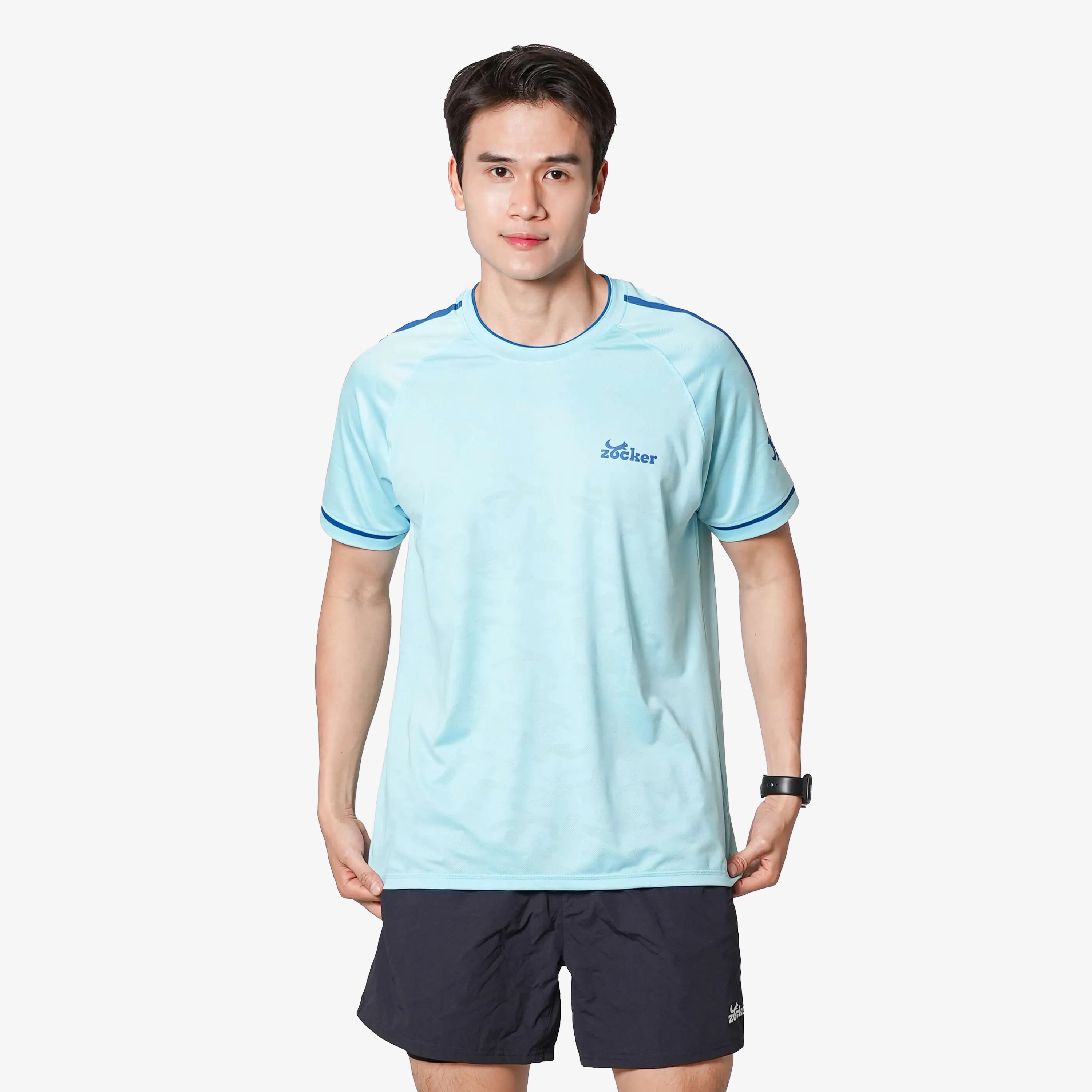Áo Thi Đấu Pickleball Zocker JAC01 Nam - Xanh Thiên Thanh