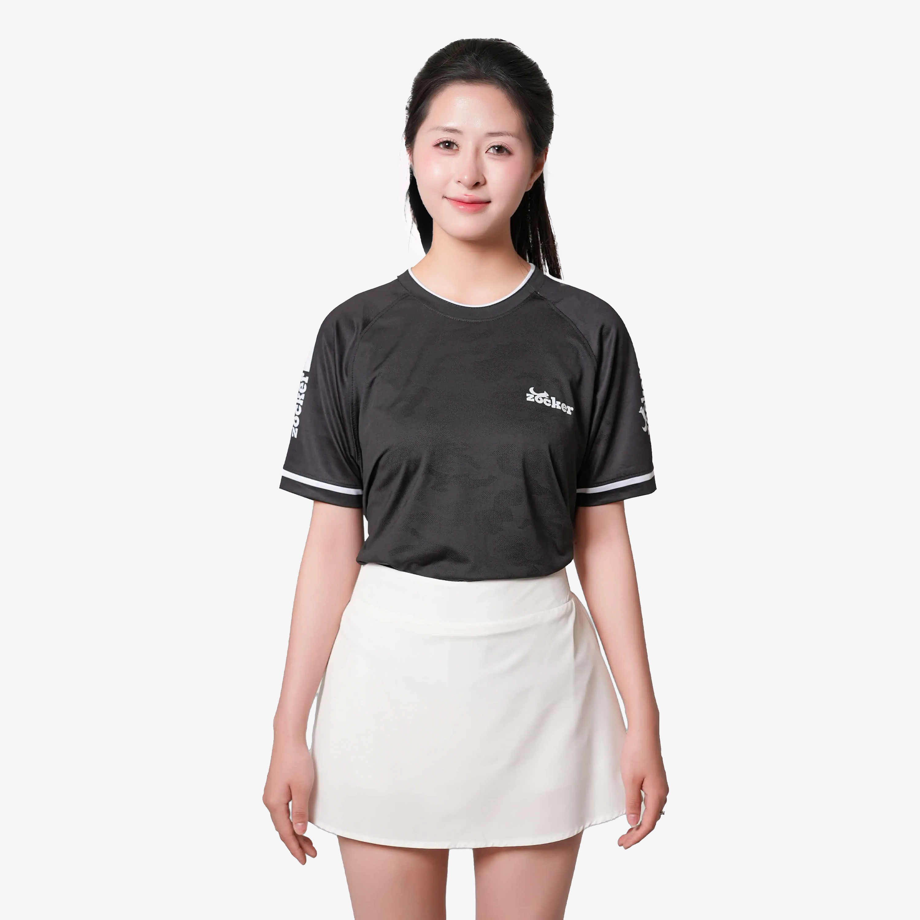 Áo Thi Đấu Pickleball Zocker JAC01 Nữ - Màu Đen