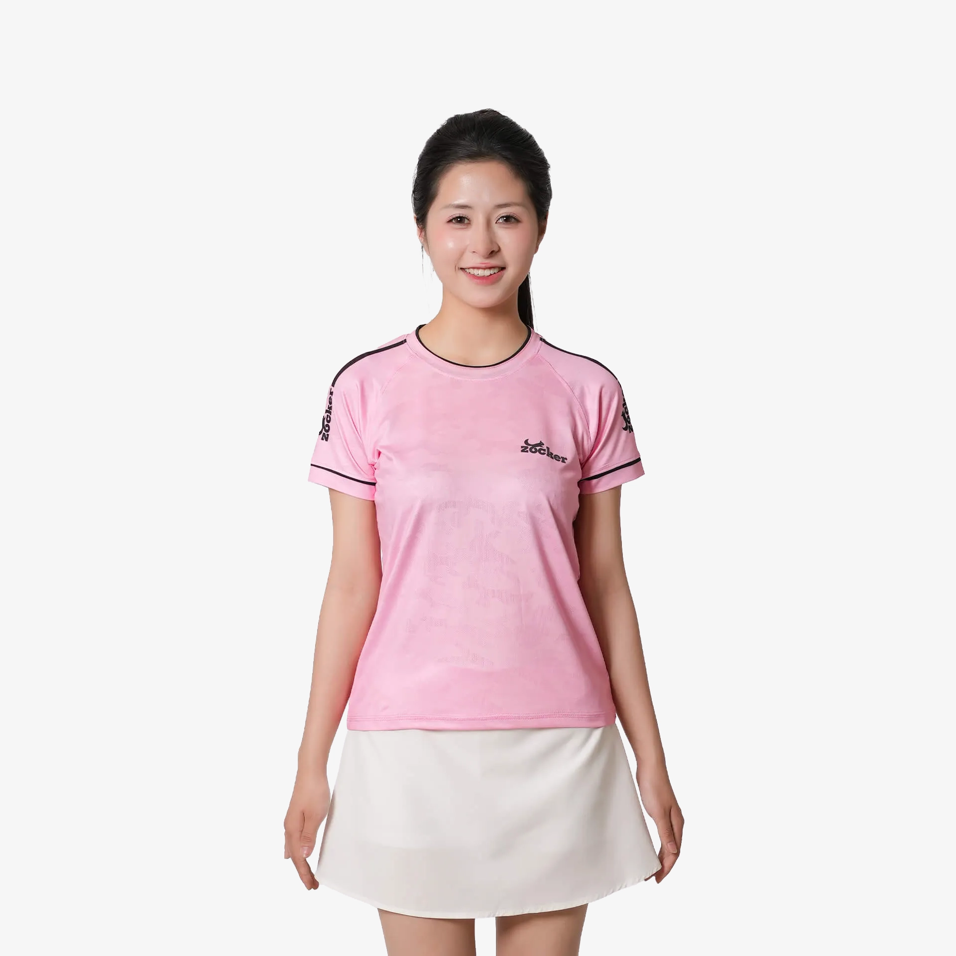 Áo Thi Đấu Pickleball Zocker JAC01 Nữ - Màu Hồng