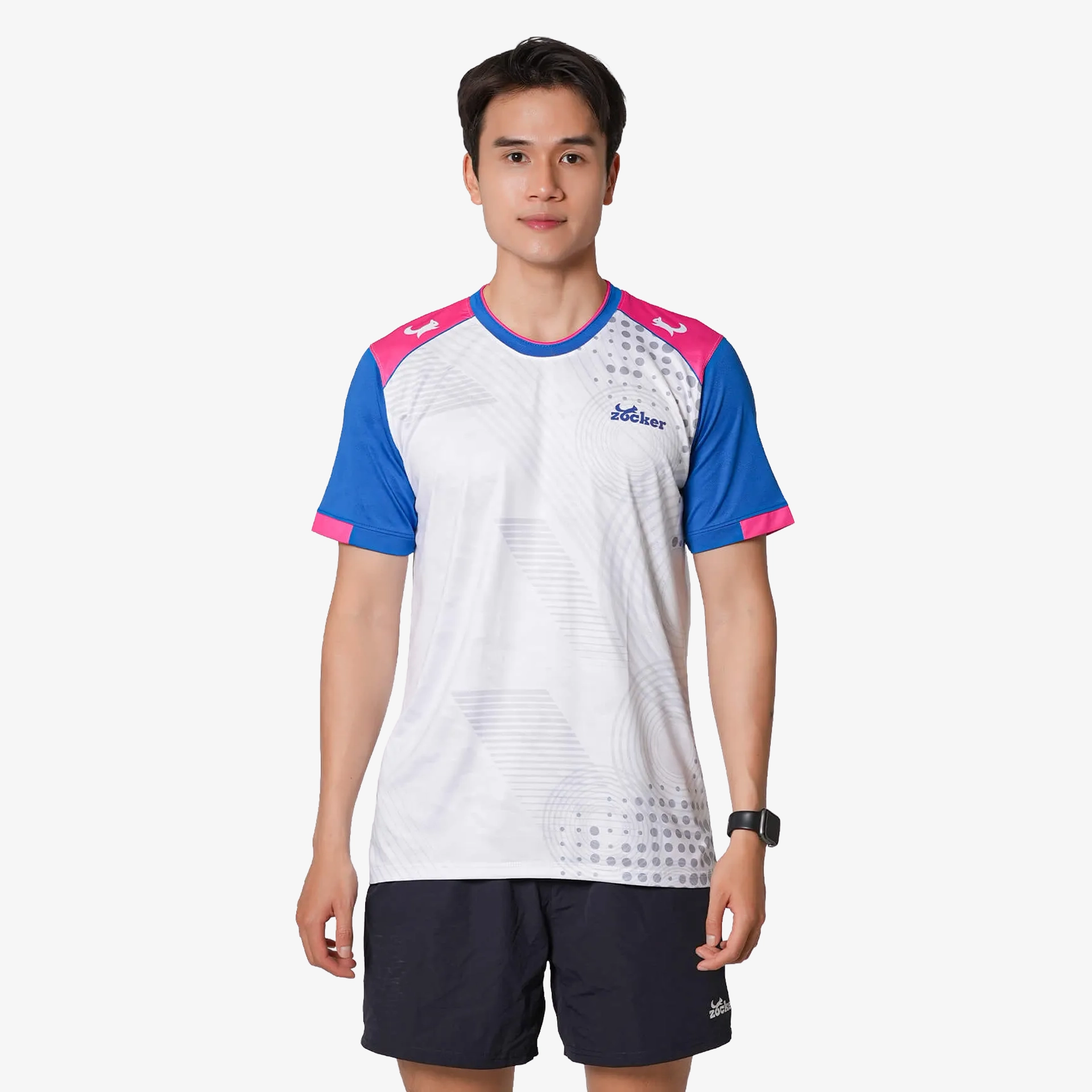 Áo Thi Đấu Pickleball Zocker JAC02 Nam - Màu Trắng