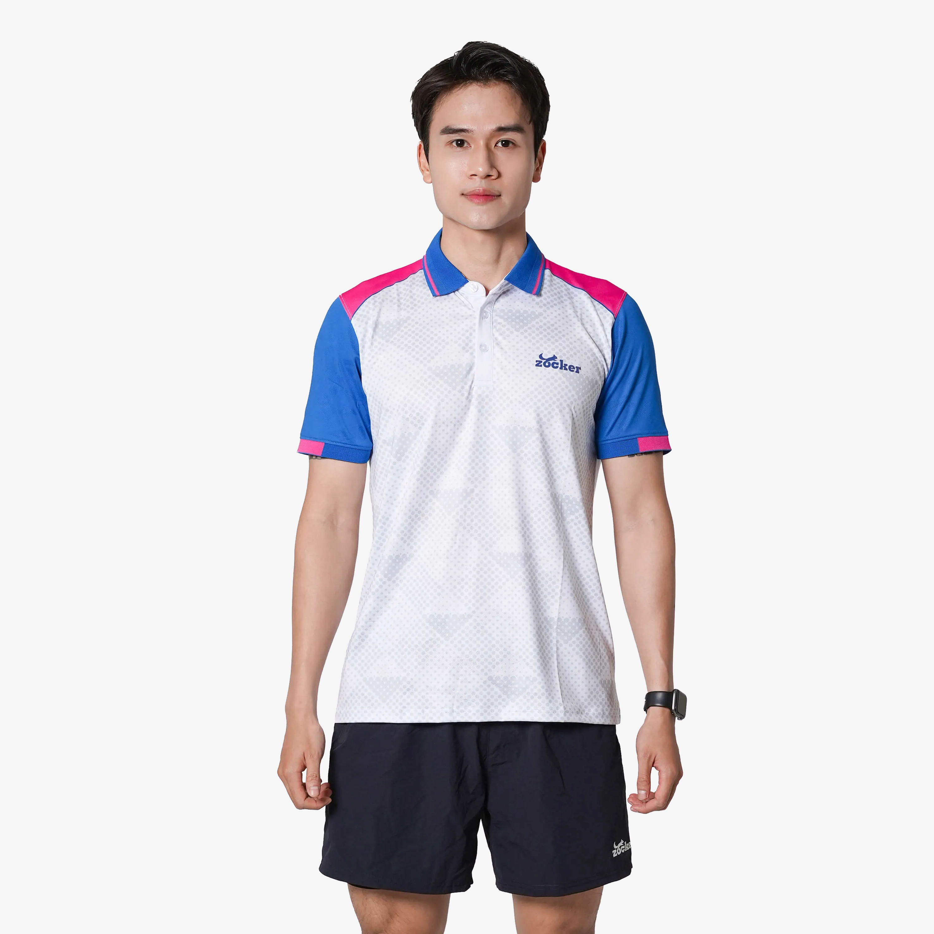 Áo Thi Đấu Pickleball Zocker JAC03 Nam - Màu Trắng