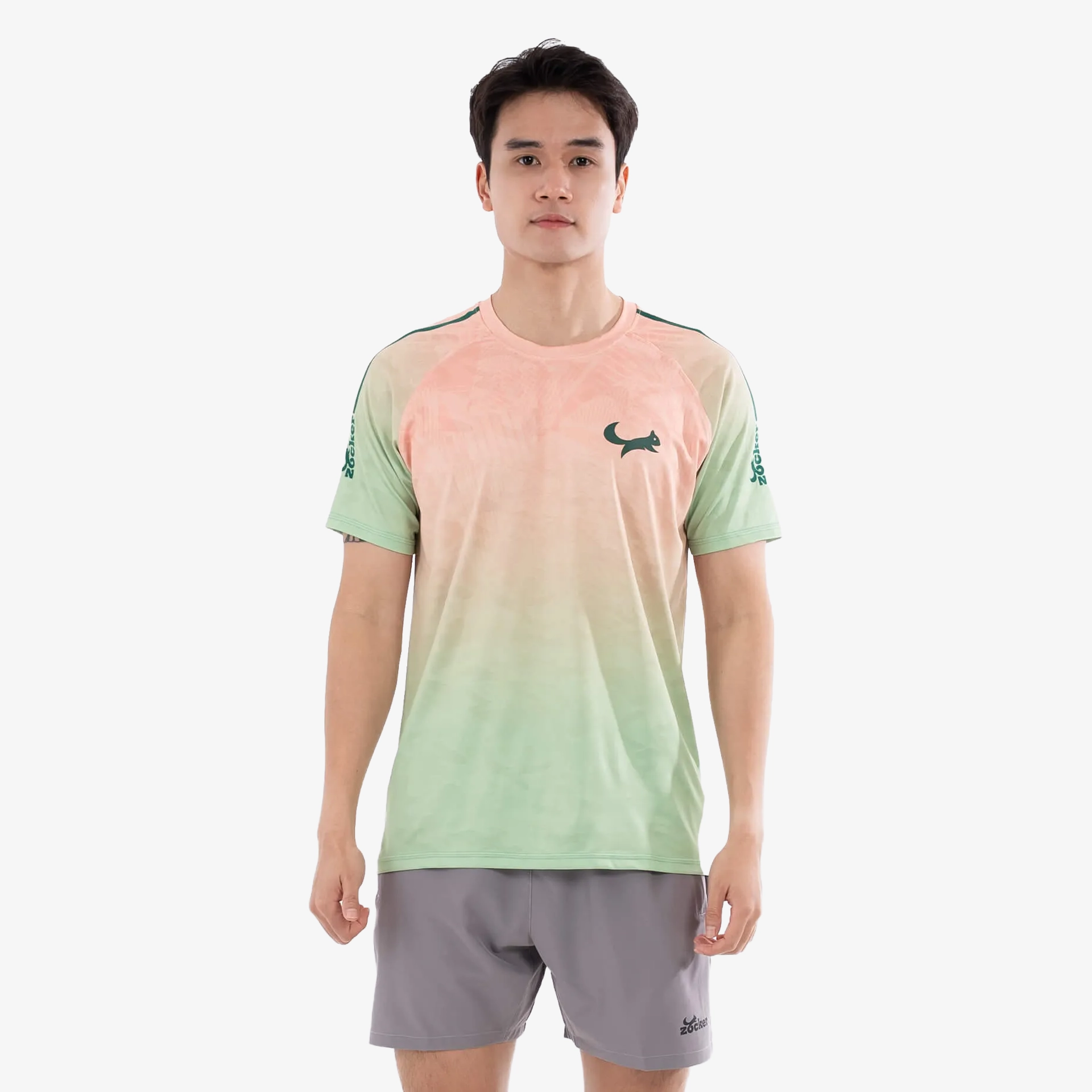 Áo Thi Đấu Pickleball Zocker JAC05 Nam - Cổ tròn - Xanh chuối