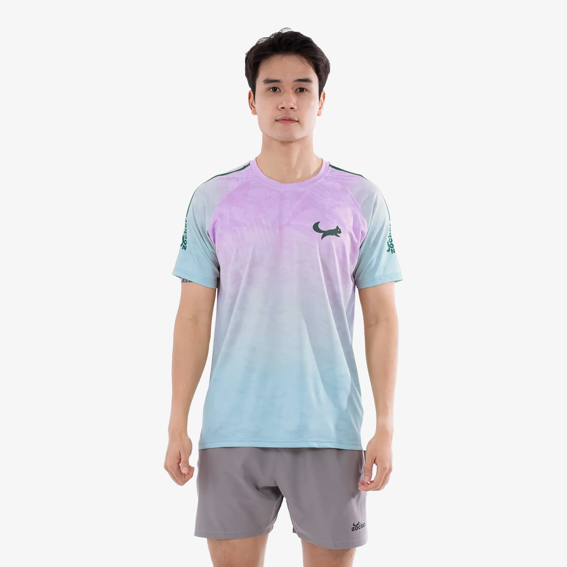 Áo Thi Đấu Pickleball Zocker JAC05 Nam - Cổ tròn - Tím 