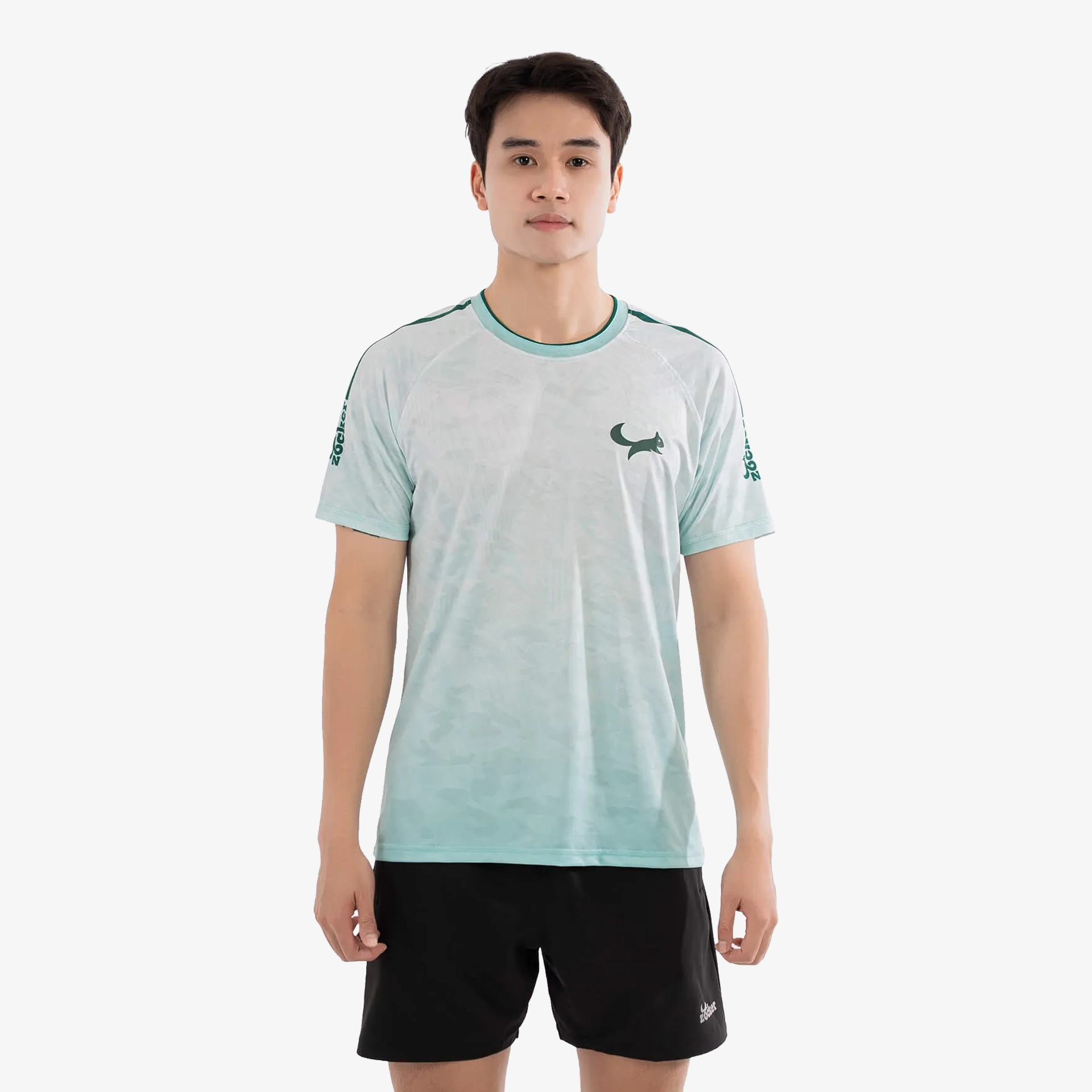 Áo Thi Đấu Pickleball Zocker JAC05 Nam - Cổ tròn - Xanh ngọc