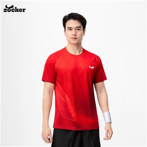 Áo Thi Đấu Pickleball Zocker Aspire Signature – Cổ tròn – Đỏ