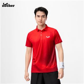 Áo Thi Đấu Pickleball Zocker Aspire Signature – Cổ bẻ – Đỏ