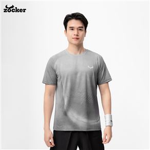 Áo Thi Đấu Pickleball Zocker Aspire Signature – Cổ tròn – Xám