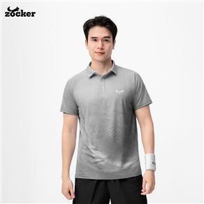 Áo Thi Đấu Pickleball Zocker Aspire Signature – Cổ bẻ – Xám