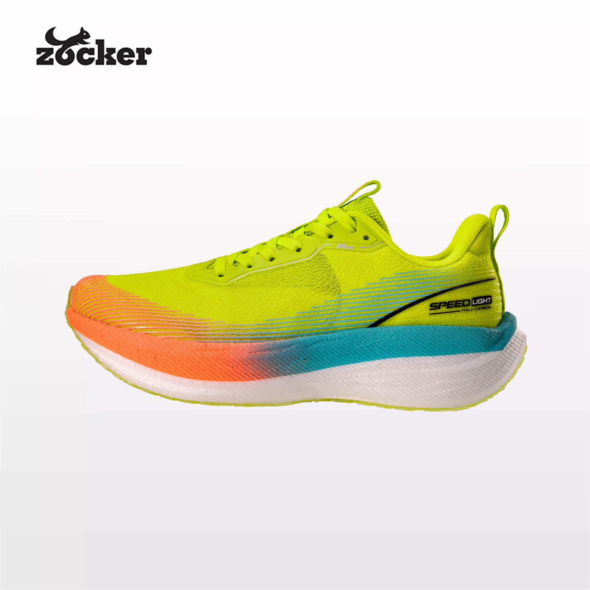 Skysouk！ Giày Chạy Bộ Nam/Nữ Zocker Speed Light Half Carbon - Xanh Neon