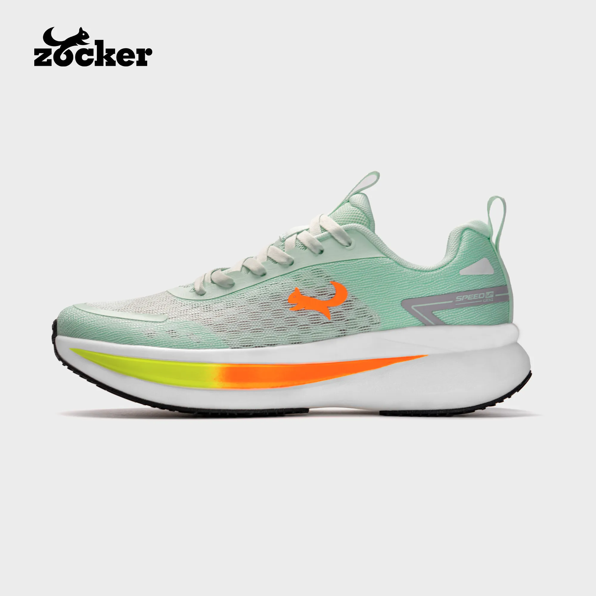 Giày Chạy Bộ Zocker Speed Up Gen 2 - Xanh Ngọc