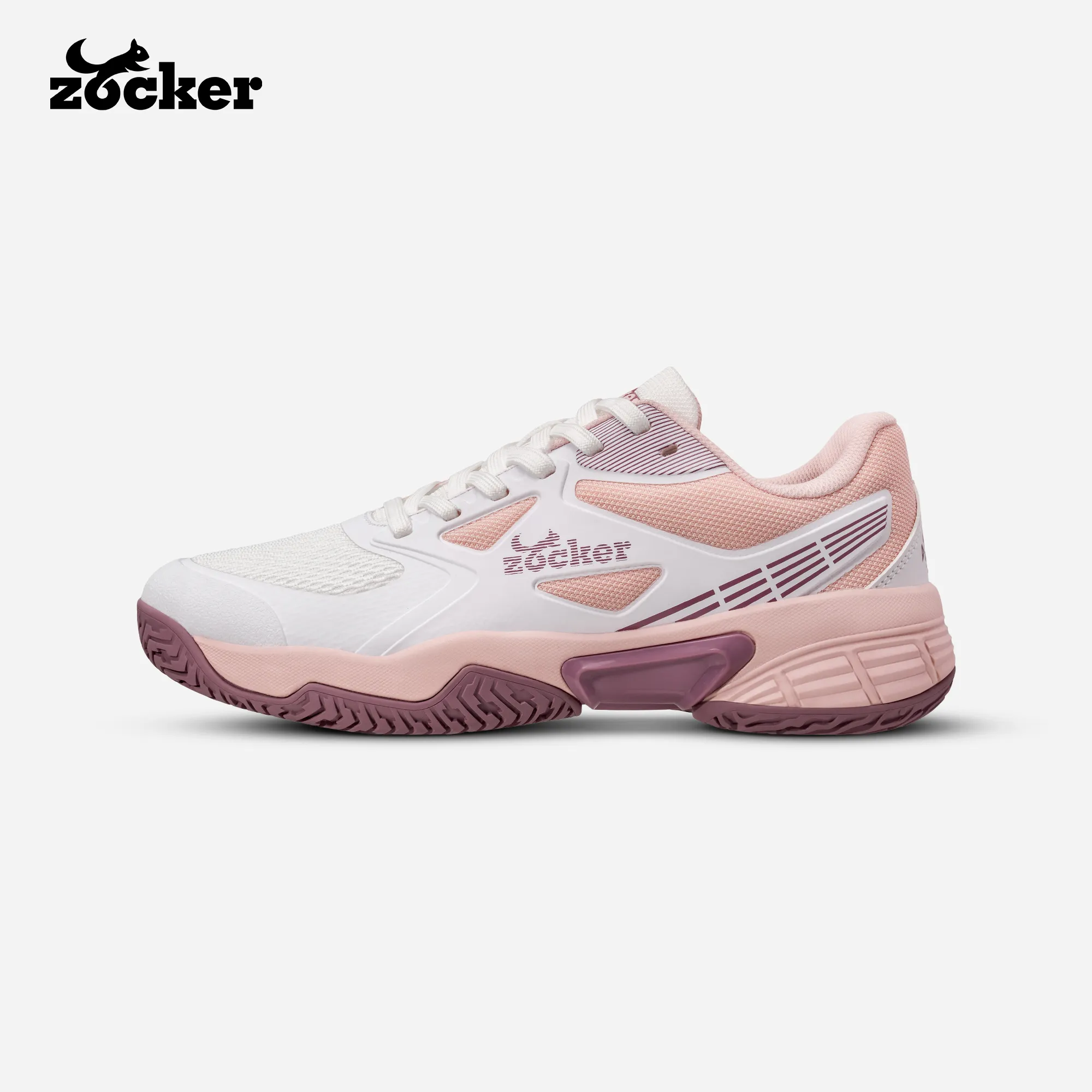 Giày Pickleball Zocker Aspire Speed - Trắng/Hồng