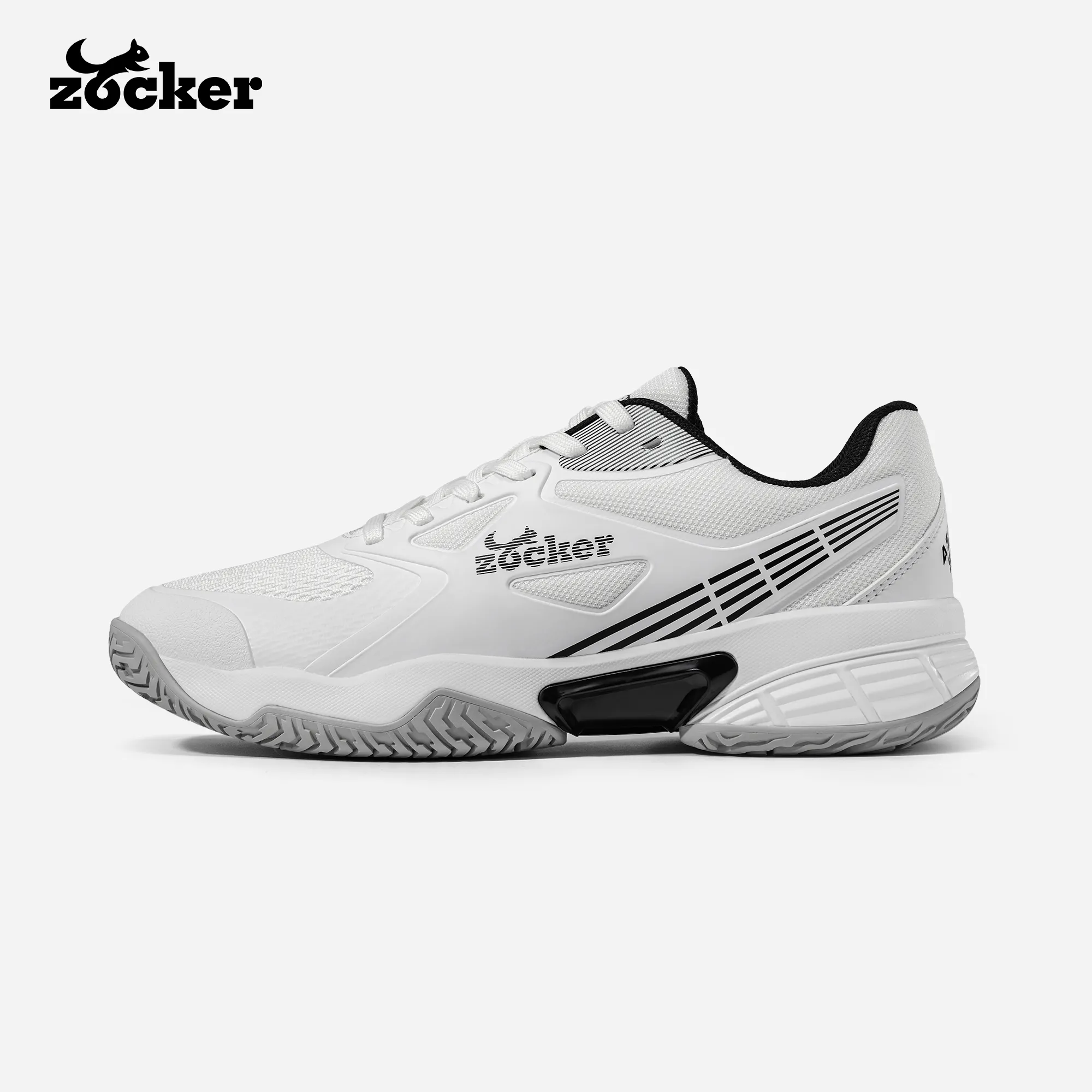 Giày Pickleball Zocker Aspire Speed – Trắng Xám