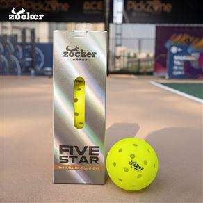 Combo 3 quả bóng thi đấu Pickleball Zocker Five Star