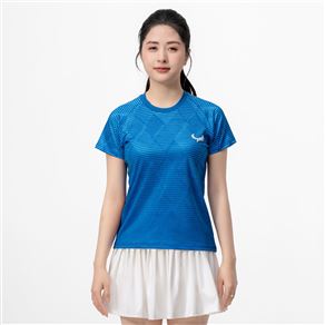 Áo Thi Đấu Pickleball Zocker JAC07 Nữ – Cổ tròn – Xanh dương