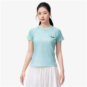 Áo Thi Đấu Pickleball Zocker JAC07 Nữ – Cổ tròn – Xanh Ngọc