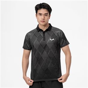Áo Thi Đấu Pickleball Zocker JAC08 Nam – Cổ bẻ – Đen