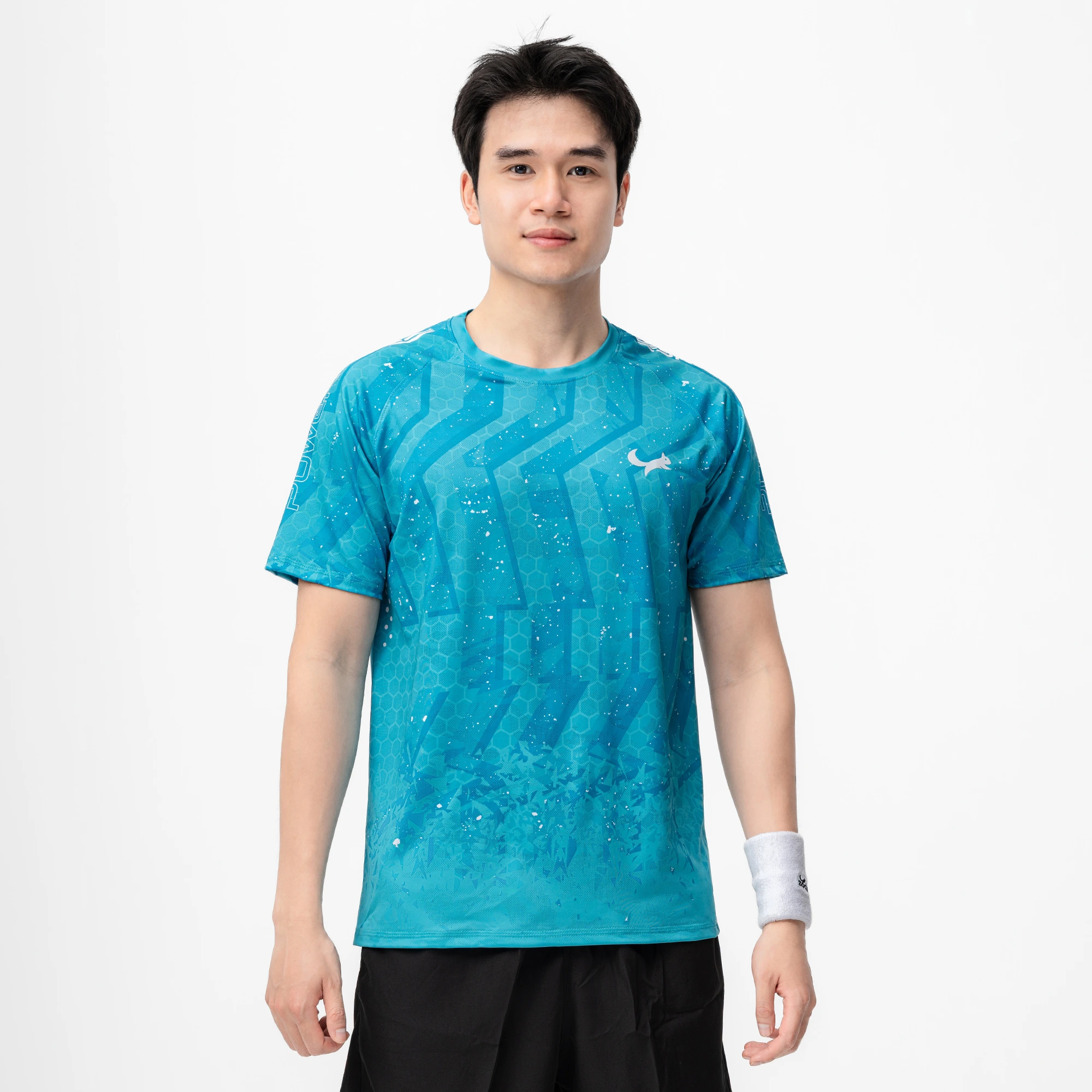 Áo Thi Đấu Pickleball Zocker Power One – Cổ tròn – Xanh ngọc