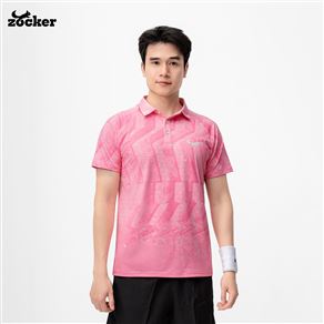 Áo Thi Đấu Pickleball Zocker Power One – Cổ bẻ – Hồng