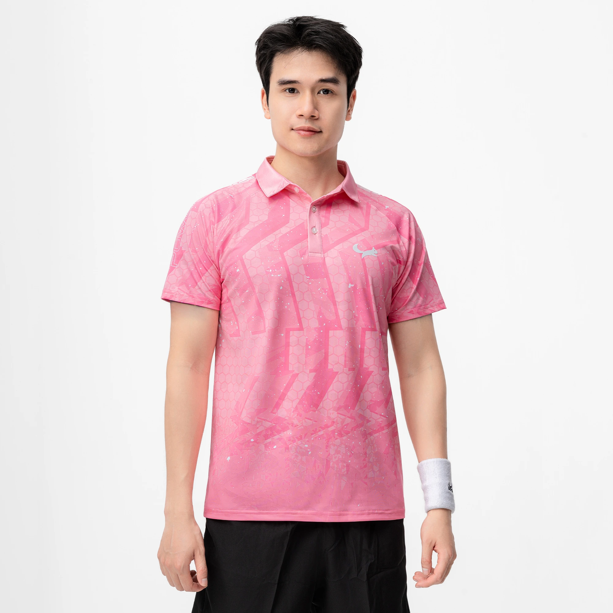 Áo Thi Đấu Pickleball Zocker Power One – Cổ bẻ – Hồng