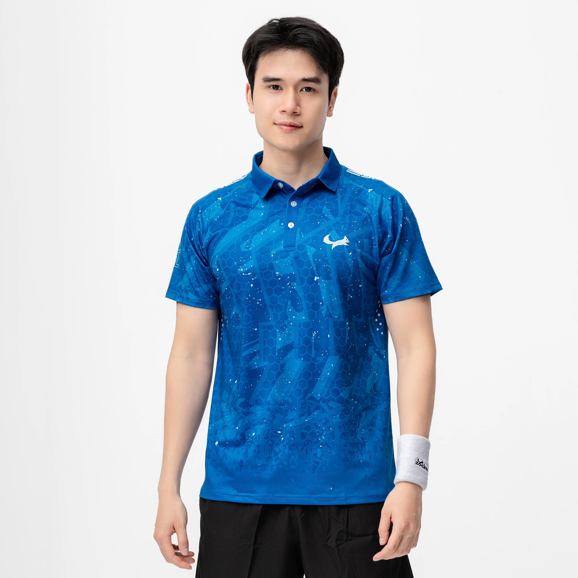 Áo Thi Đấu Pickleball Zocker Power One – Cổ bẻ – Xanh dương
