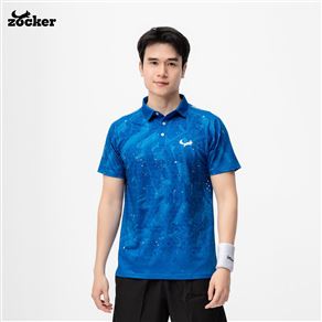 Áo Thi Đấu Pickleball Zocker Power One – Cổ bẻ – Xanh dương