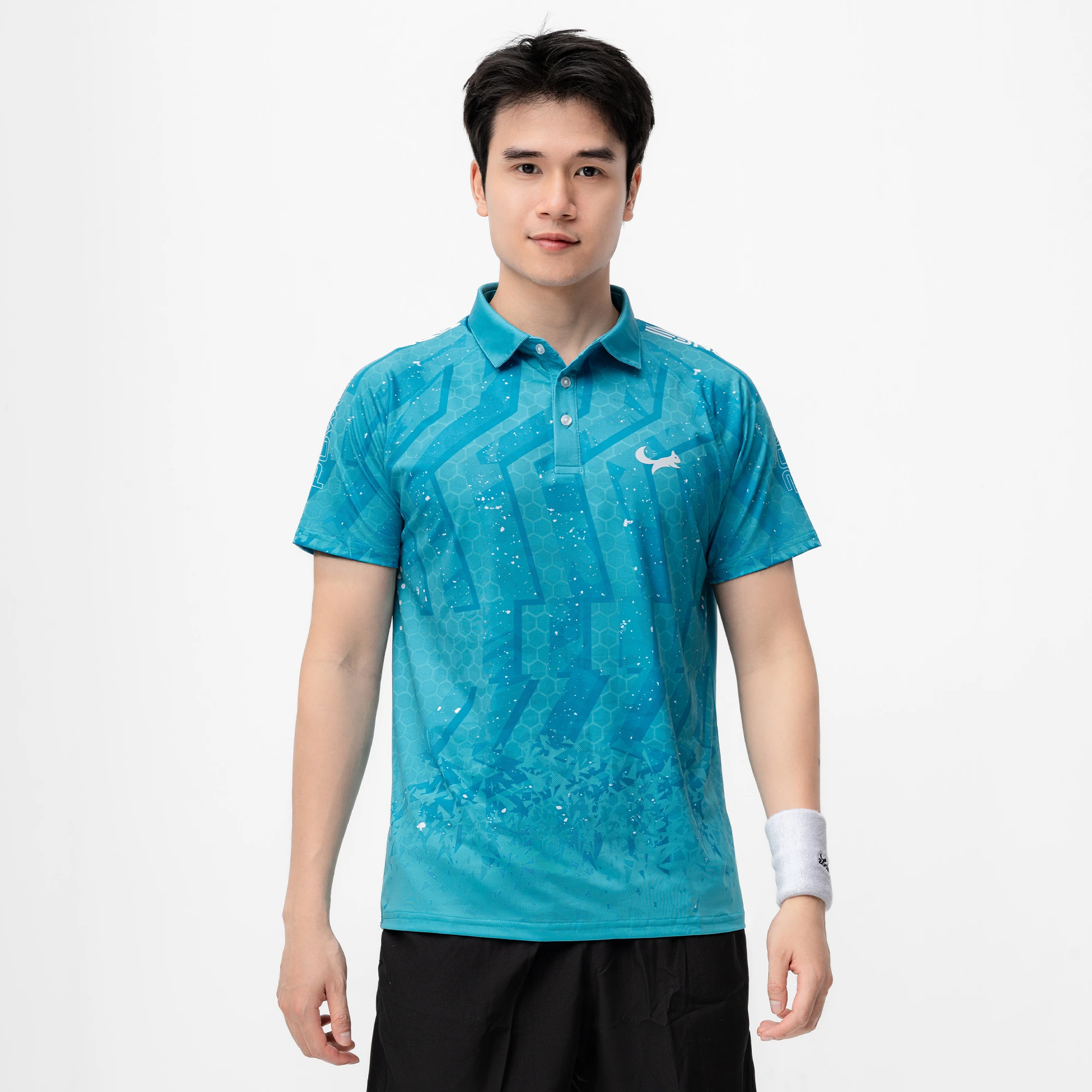 Áo Thi Đấu Pickleball Zocker Power One – Cổ bẻ – Xanh ngọc