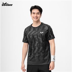 Áo Thi Đấu Pickleball Zocker Power One – Cổ tròn – Đen