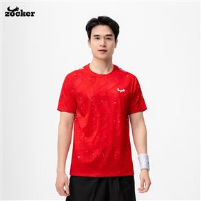Áo Thi Đấu Pickleball Zocker Power One – Cổ tròn – Đỏ