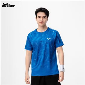 Áo Thi Đấu Pickleball Zocker Power One – Cổ tròn – Xanh dương