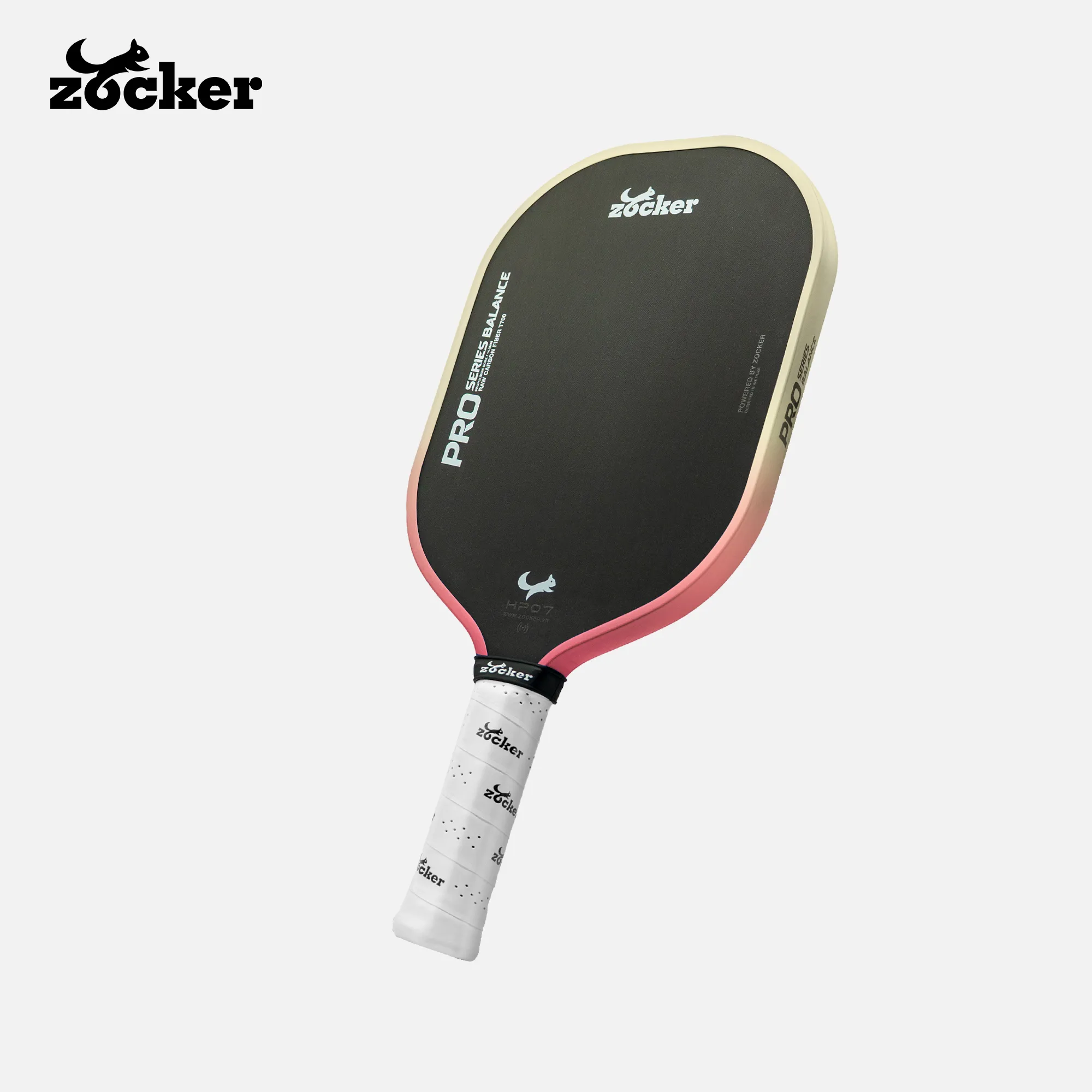 Vợt Pickleball Zocker HP07 Pro Series Balance - Beige/Pink