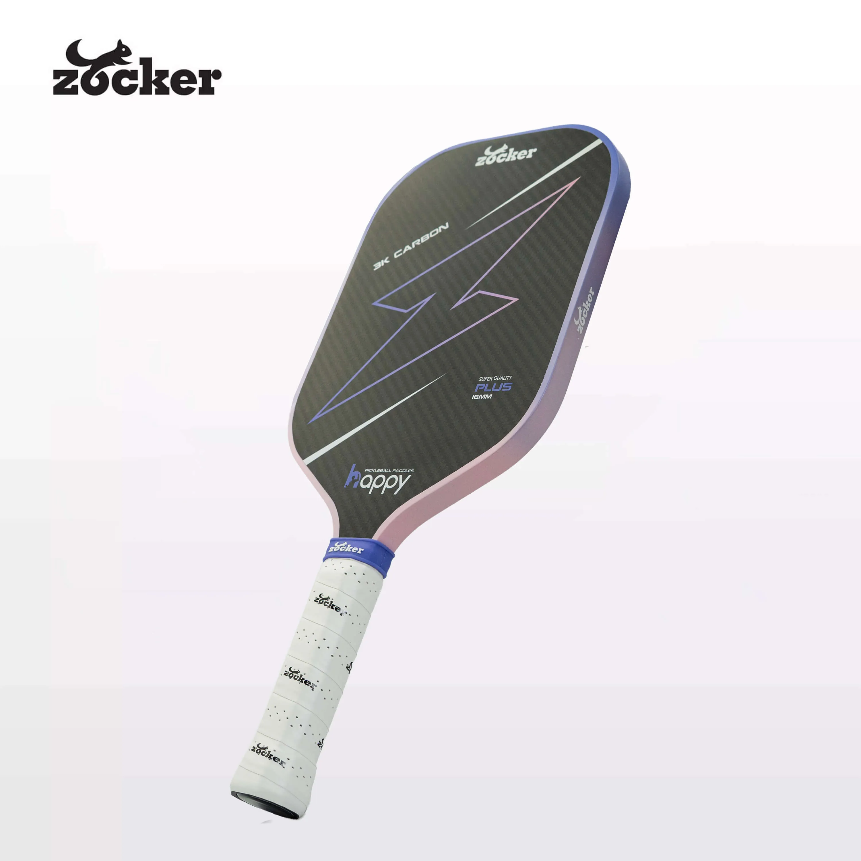 Vợt Pickleball Zocker HP02 Plus Edgeless Super Quality Blue-Pink
